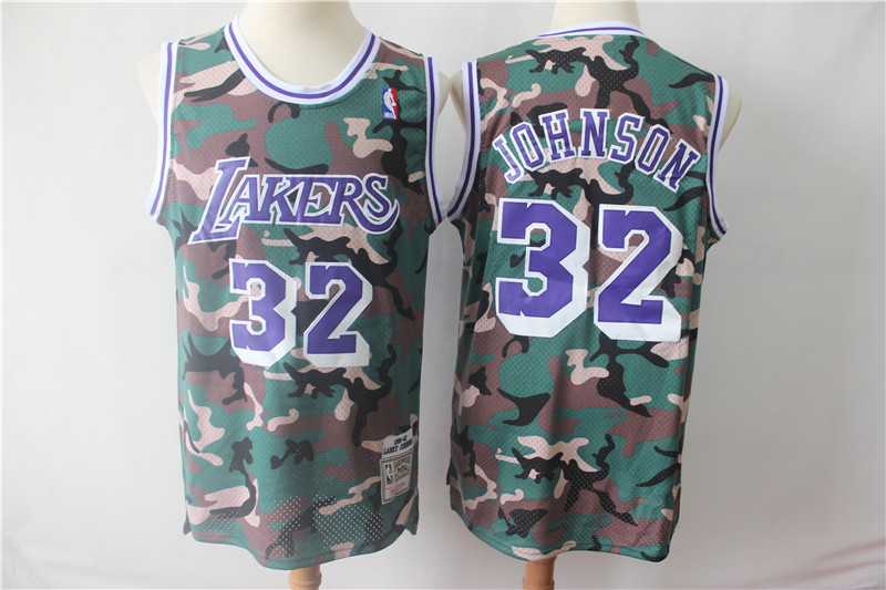 Lakers 32 Magic Johnson Camo 1991 92 Hardwood Classics Jersey,We sell and wholesale Lakers 32 Magic Johnson Camo 1991 92 Hardwood Classics Jersey on line form chian!